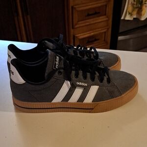 Adidas Gray and White Sneakers